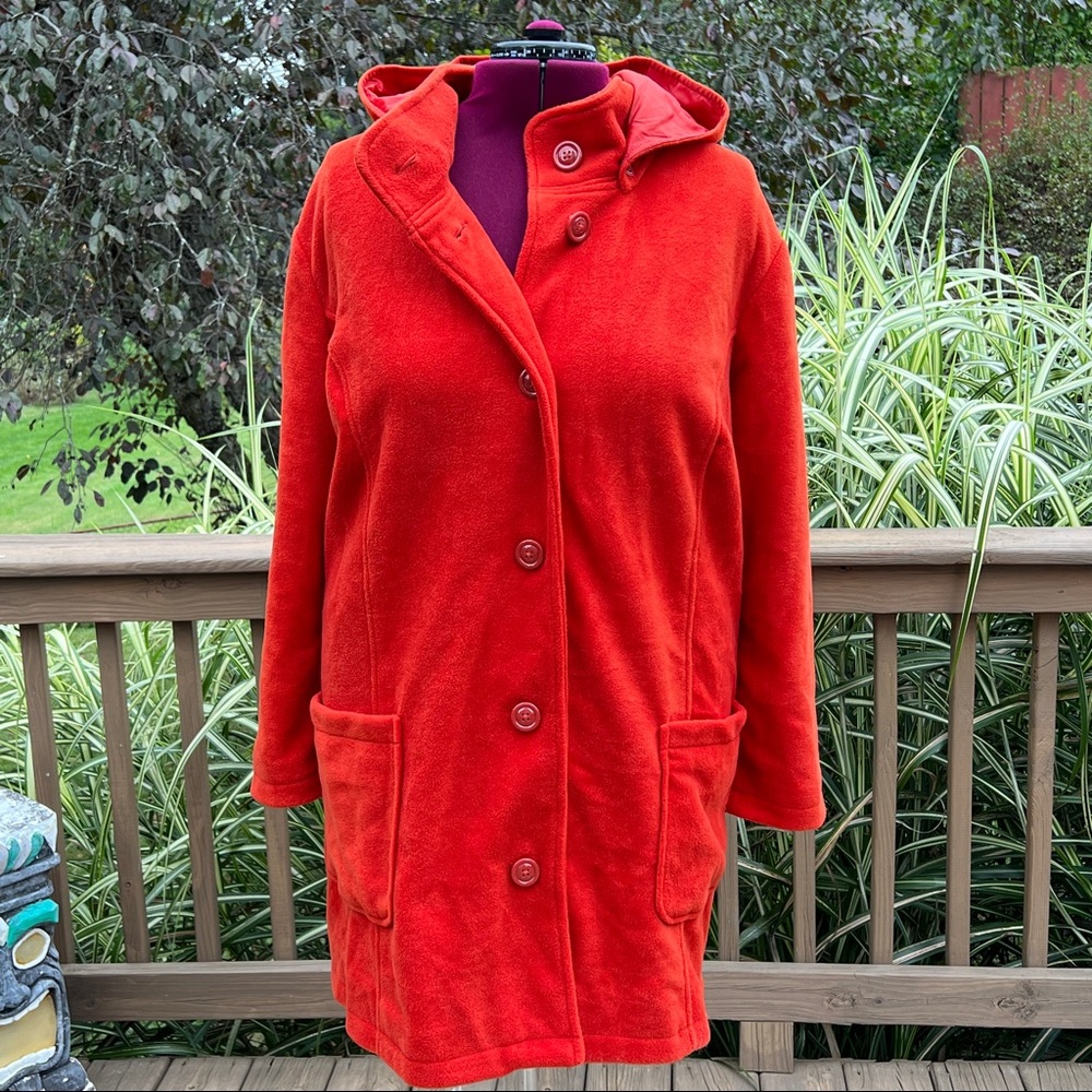 WOMAN WITHIN 4X 34W Hooded Coat NWOT Machine Washable! Removable Hood